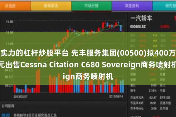 有实力的杠杆炒股平台 先丰服务集团(00500)拟400万美元出售Cessna Citation C680 Sovereign商务喷射机